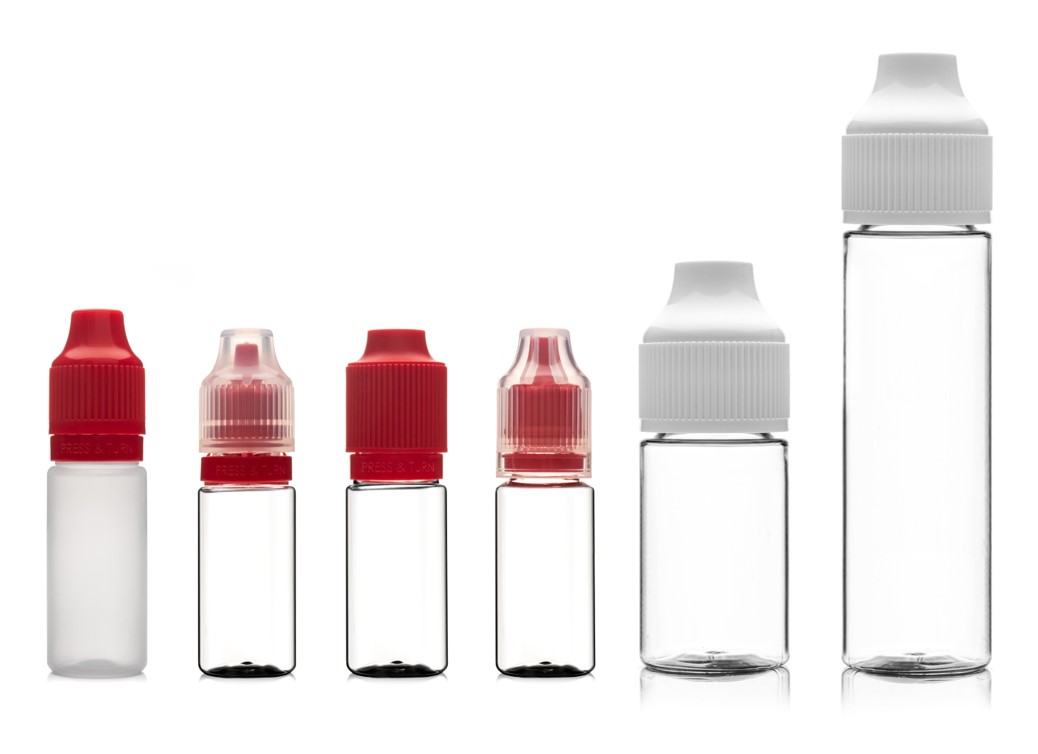 Primary packaging for e-liquid white label products